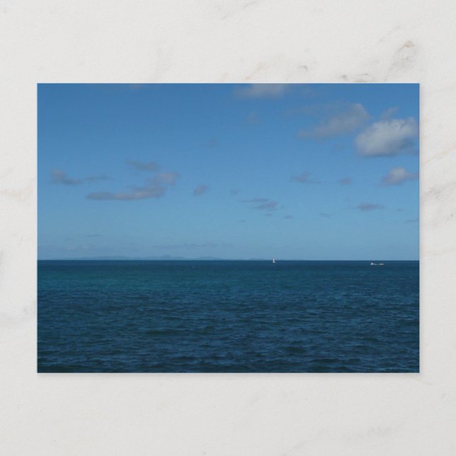 Carte Postale Sainte-Lucie Horizon Océan Bleu (Devant)