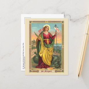Carte Postale Sainte Marguerite avec Dragon et Bannière de Résur