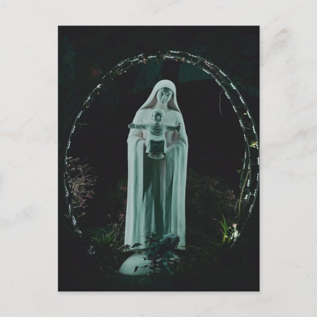 Carte Postale Sainte Mère Marie et Bébé Jésus chrétien (Devant)