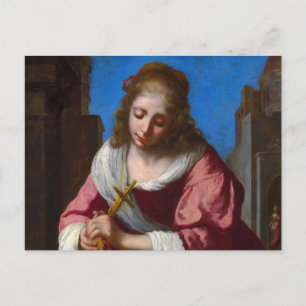 Carte Postale Sainte Praxède, 1655 par Johannes Vermeer