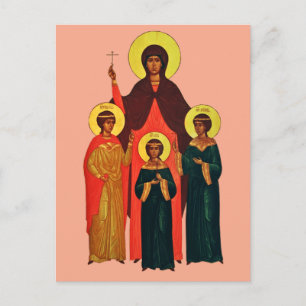 Carte Postale Sainte Sophie et ses filles les vertus éternelles