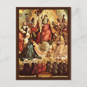 Carte Postale Sainte Trinité Avec Les Anges, Les Saints Et Ses F