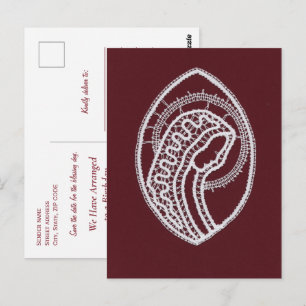 Carte Postale Sainte Vierge Marie, dentelle