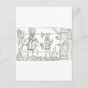 Carte Postale Saintes Familles en fuite vers l'Égypte
