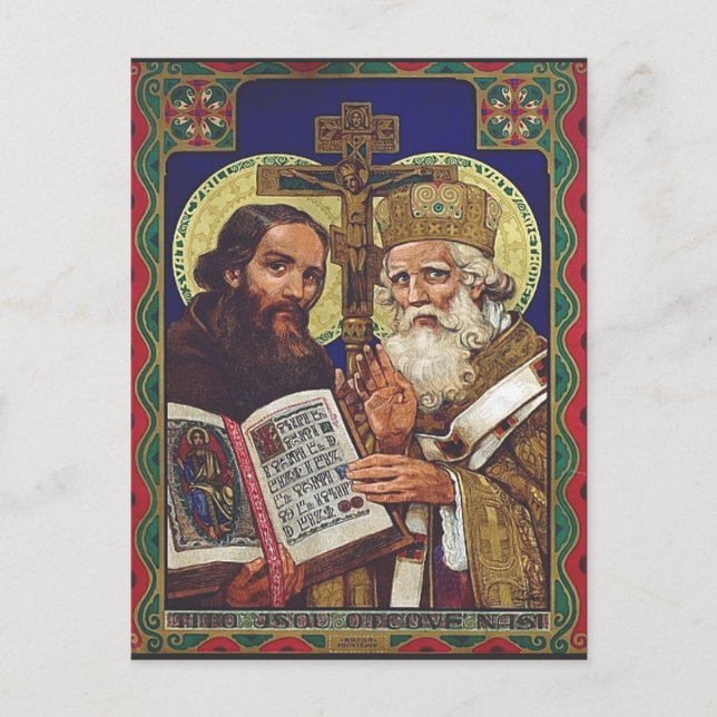 Carte Postale Saints Cyrille et Méthode Apôtres des Slaves (Devant)