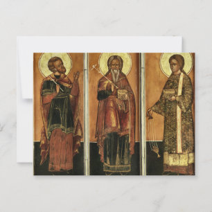 Carte Postale Saints Gurias, Samonas et Abibus Martyrs Icon