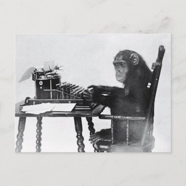 Carte Postale Saisie de singe (Devant)