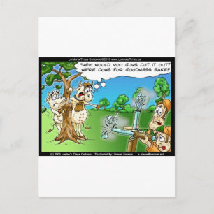 Carte Postale Saison de chasse aux vaches T-shirts drôles Mugs C