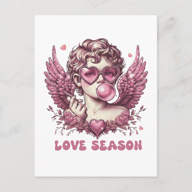 Carte Postale Saison de l'amour de la Saint-Valentin (Devant)