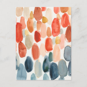 Carte Postale Saison des agrumes - Corail et pierres bleues