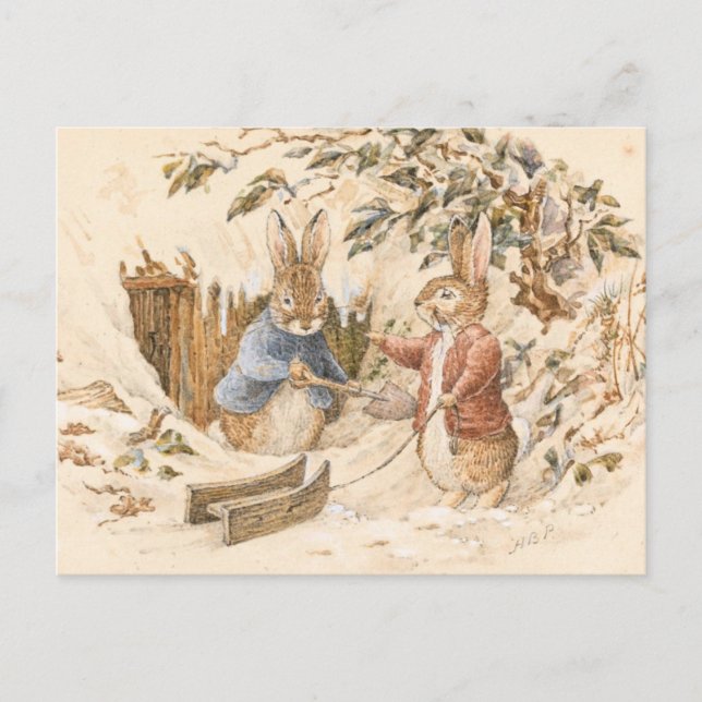 Carte Postale Saison d'hiver de Beatrix Potter (Devant)