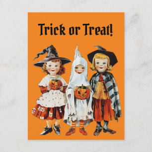 Carte Postale Saison Éffrayante de Retro Halloween