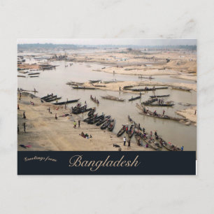 Carte Postale Saison sèche Goyain River Jaflong Bangladesh