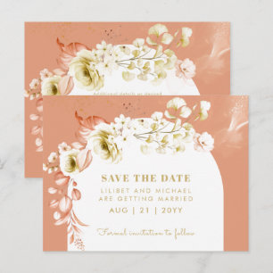 Carte Postale Saisons Chute Terme Mélange Boho Mariage Floral RS