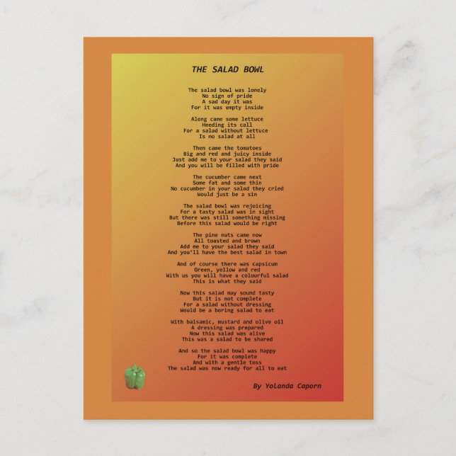 Carte postale Salad Bowl (Devant)