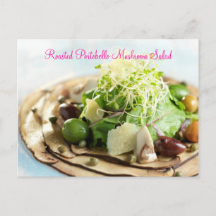 Carte Postale Salade de champignons de Portobello grillée