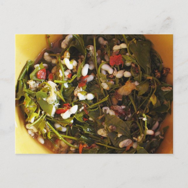 Carte Postale Salade d'oeufs de fourmi rouge ... cuisine de rue  (Devant)