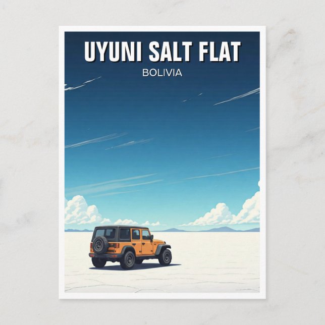 Carte Postale Salat plat de sel d'Uyuni Salar De Uyuni (Devant)
