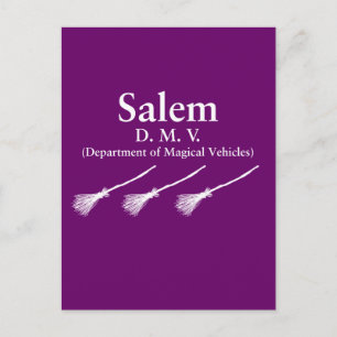 Carte Postale Salem Département des Véhicules Magiques