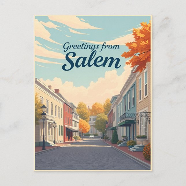 Carte Postale Salem Massachusetts  Architecture Historique Vinta (Devant)