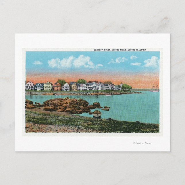 Carte Postale Salem Willows Vue de Juniper Point et Salem (Devant)