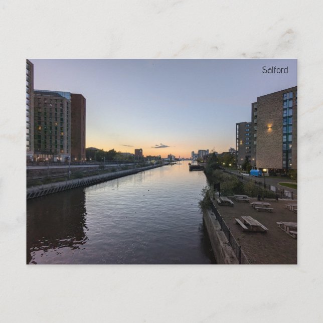 Carte Postale Salford Quays à Dusk (Devant)