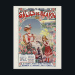 Carte Postale Salies de Bearn France Vintage Poster 1900<br><div class="desc">Vintage travel poster from Salies de Béarn in France. Published in 1900. Please note that our posters are high quality reproductions based on professional, very high resolution scans off the originals. Our manual retouching process does not involve the use of filters that remove any original details or texture that you...</div>