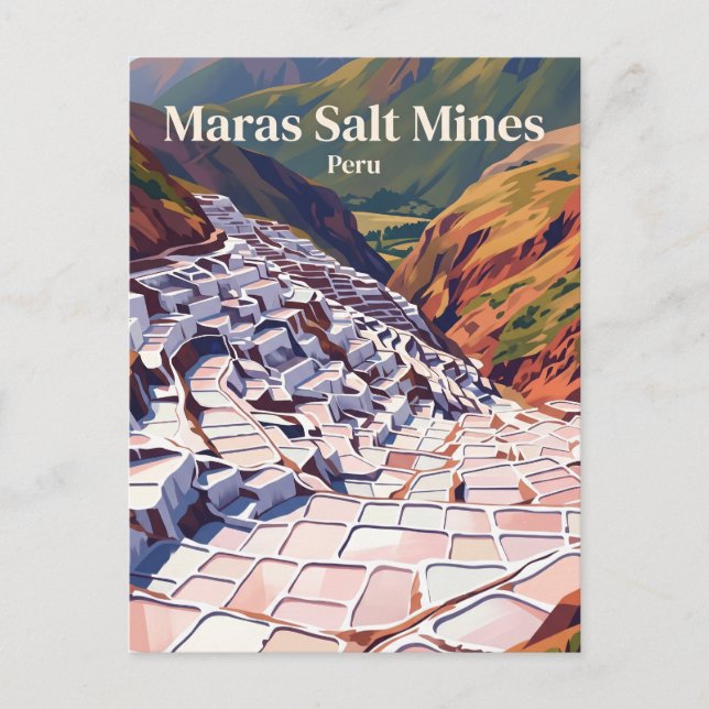 Carte Postale Salineras de Maras Pérou (Devant)