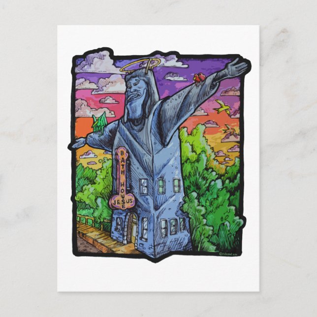 Carte Postale Salle de bain Jebus (Devant)