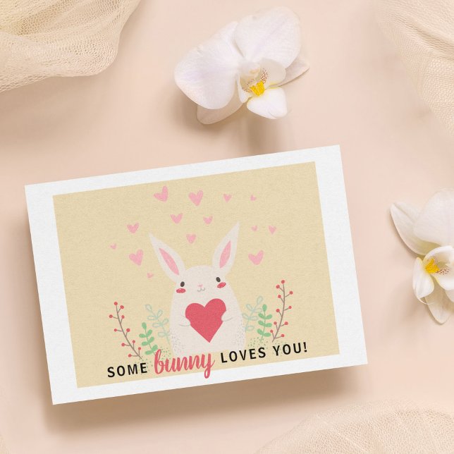 Carte Postale Salle de classe mignonne 'Un Lapin T'Aime' Valenti (Créateur téléchargé)