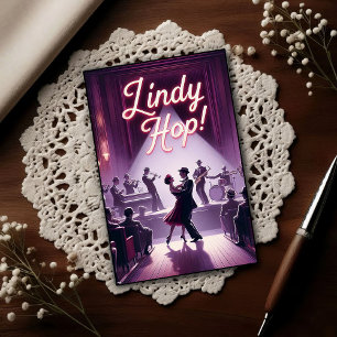 Carte Postale Salle de danse Lindy Hop vintage