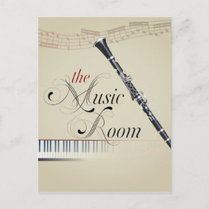 Carte Postale Salle de musique Clarinet
