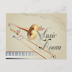 Carte Postale Salle de musique Trombone