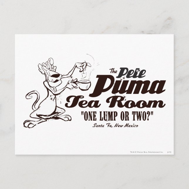 Carte Postale Salle de thé Puma Pete (Devant)
