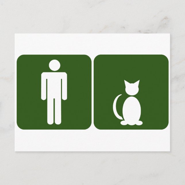 Carte Postale Salle de toilettes pour chats (Devant)