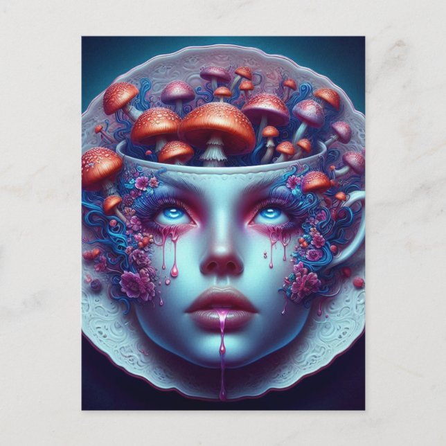 Carte Postale Salles de thé Alice Mushrooms (Devant)