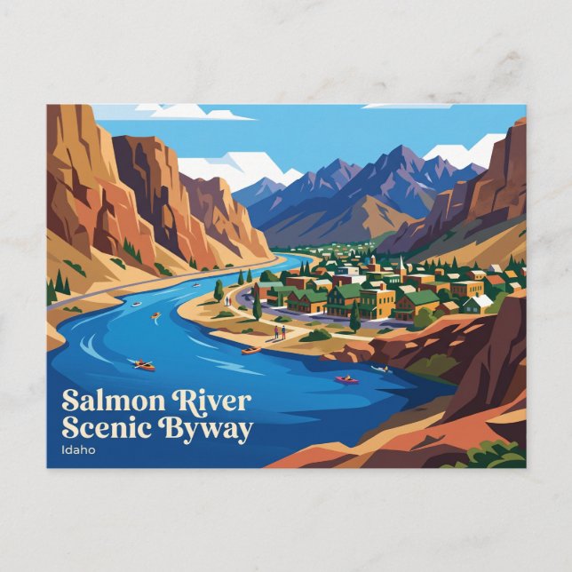 Carte Postale Salmon River Scenic Byway Idaho (Devant)