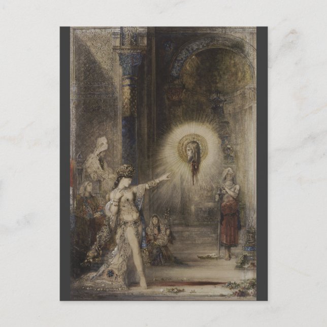 Carte Postale Salome et Apparition Gustave Moreau Aquarelle (Devant)