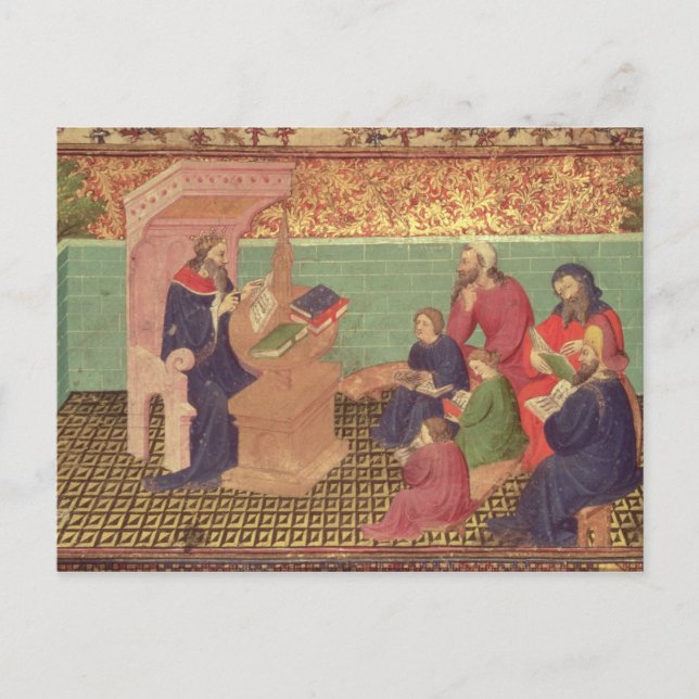 Carte Postale Salomon dicte les proverbes (Devant)