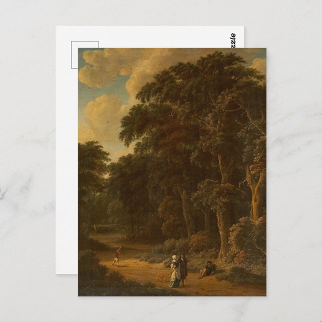 Carte Postale Salomon Rombouts - Paysage forestier avec forêt... (Devant / Derrière)