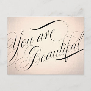 Carte Postale Salon de beauté Gold rose