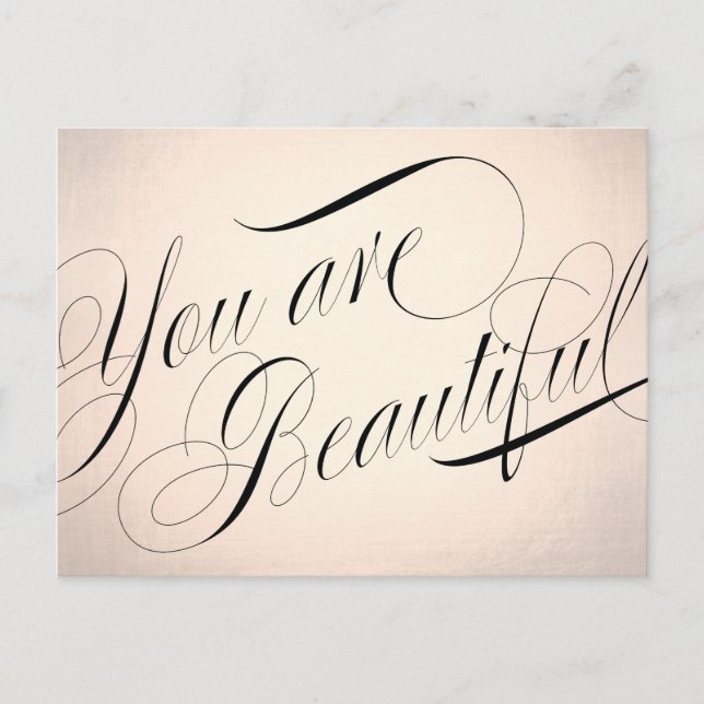 Carte Postale Salon de beauté Gold rose (Devant)