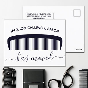 Carte Postale Salon de cheveux Moving Faire-part Styliste Nouvel