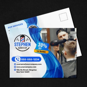 Carte Postale Salon de coiffeur barbier Coiffeur Coiffeuse capti