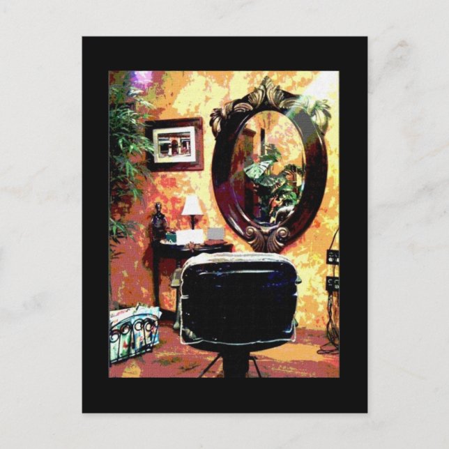 Carte Postale Salon de coiffure magnifique  (Devant)