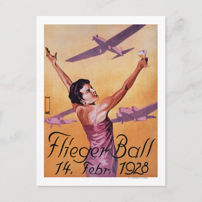 Carte Postale Salon de l'aviation à l'affiche du Promo Hotel Wag (Devant)