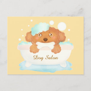 Carte Postale Salon de toilettage des chiens