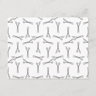 Carte Postale Salon Scissors Hairtravars shears CUSTOM BG COLOR