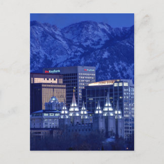 Carte Postale Salt Lake City Downtown Winter Skyline