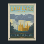 Carte Postale Salt Lake City, UT<br><div class="desc">Anderson Design Group est une société d'illustration et de conception de pointe située à Nashville,  au Tennessee. Founder Joel Anderson Directives Team of talented artists to create original poster art that looks like classic vintage publicité prints from the 1920s to the 1960s.</div>